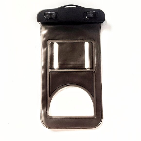 2 Pk Waterproof Universal Cell Phone Pouch (Lanyard +Arm Band) ~  Smoke & Yellow - Picture 6 of 9